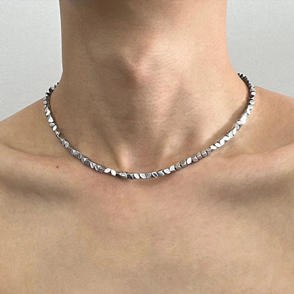 Y2K Irregular Chunk Steel Necklace