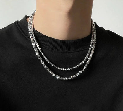 Y2K Irregular Chunk Steel Necklace