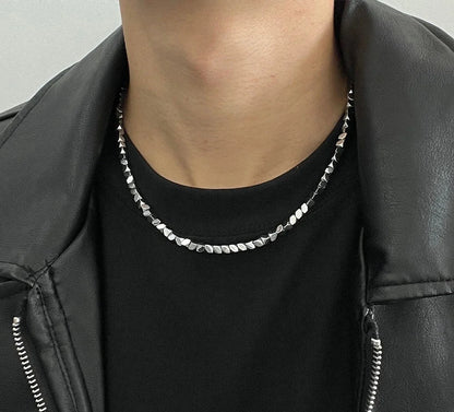 Y2K Irregular Chunk Steel Necklace