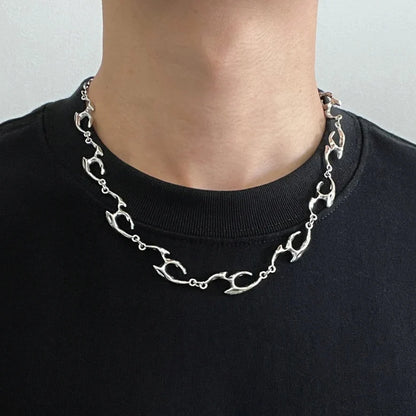 Y2K Irregular Flame Decal Necklace