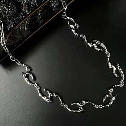 Y2K Irregular Flame Decal Necklace