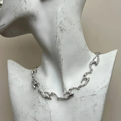 Y2K Irregular Flame Decal Necklace