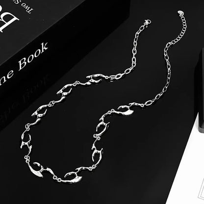 Y2K Irregular Flame Decal Necklace