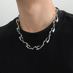 Y2K Irregular Flame Decal Necklace
