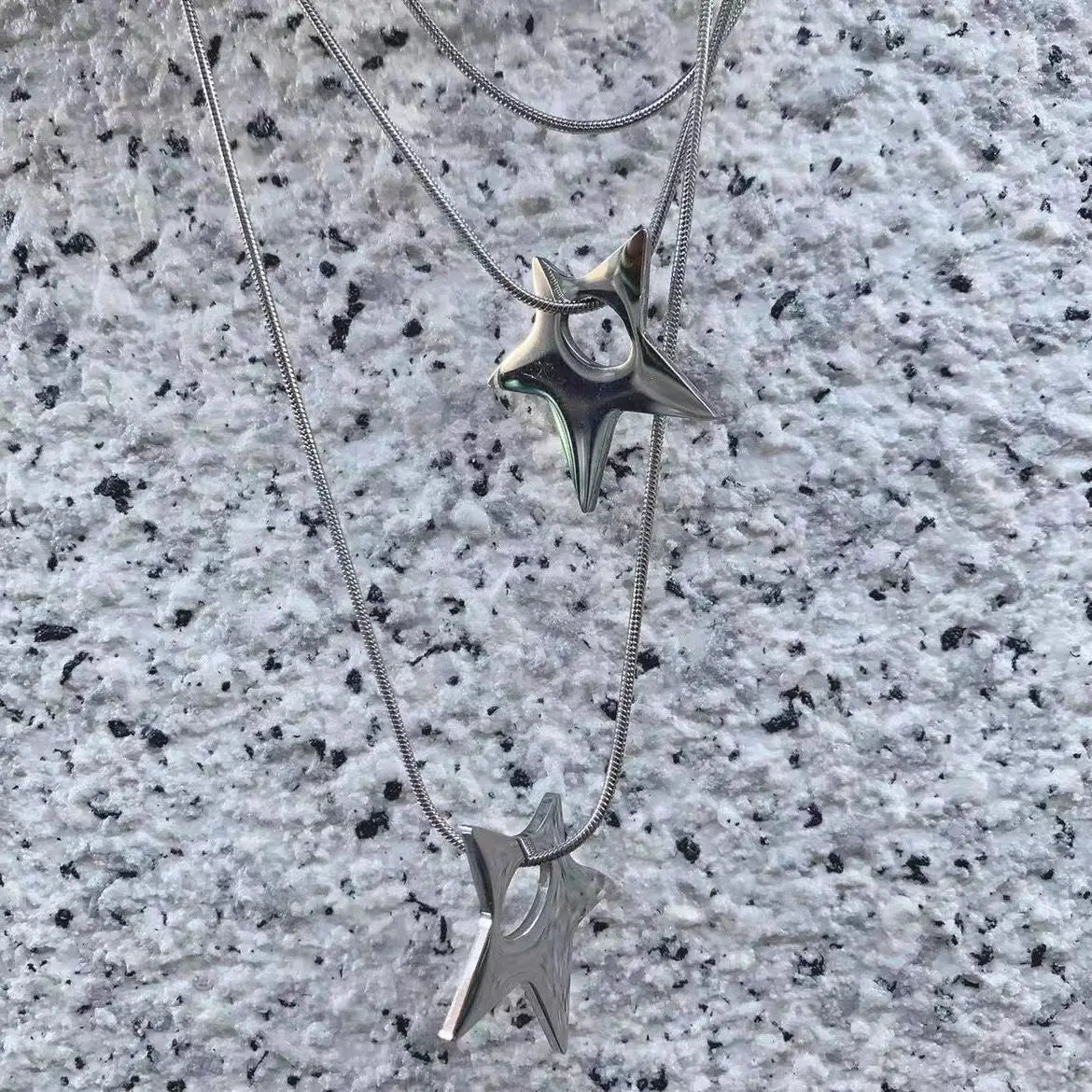 Y2K Irregular Star Aesthetic Pendant Necklace