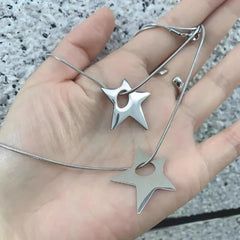 Y2K Irregular Star Aesthetic Pendant Necklace