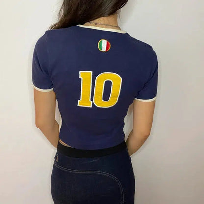 Y2K Italy Baby Tee