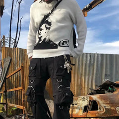 Y2K Knitted Graphic Jumper
