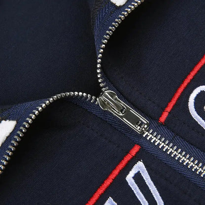 Y2K Knitted Racing Jacket