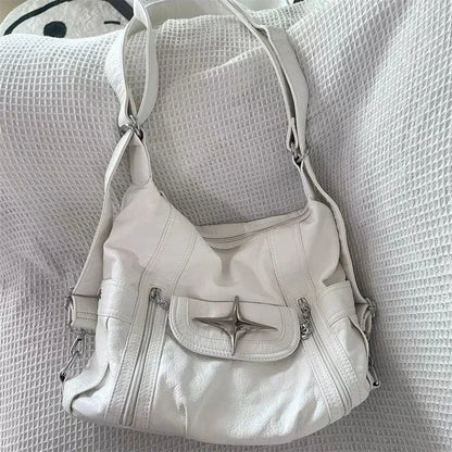 Y2K Leather Cross Handbag