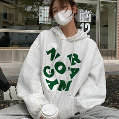 Y2K Letter Collage Baggy Womens Hoodie