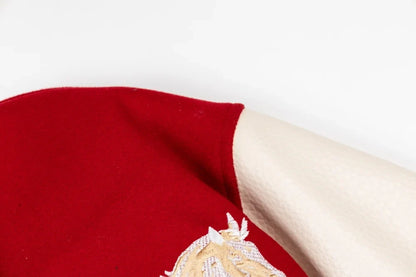 Y2K Letter Embroidered Baseball Faux PU Leather Varsity Jacket
