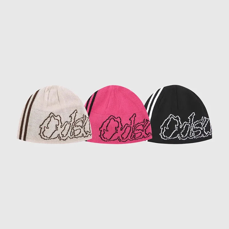 Y2K Letter Jacquard Graphic Beanie
