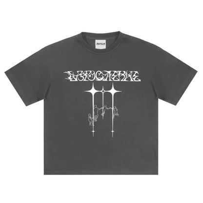 Y2K Line Graph Graphic T-Shirt