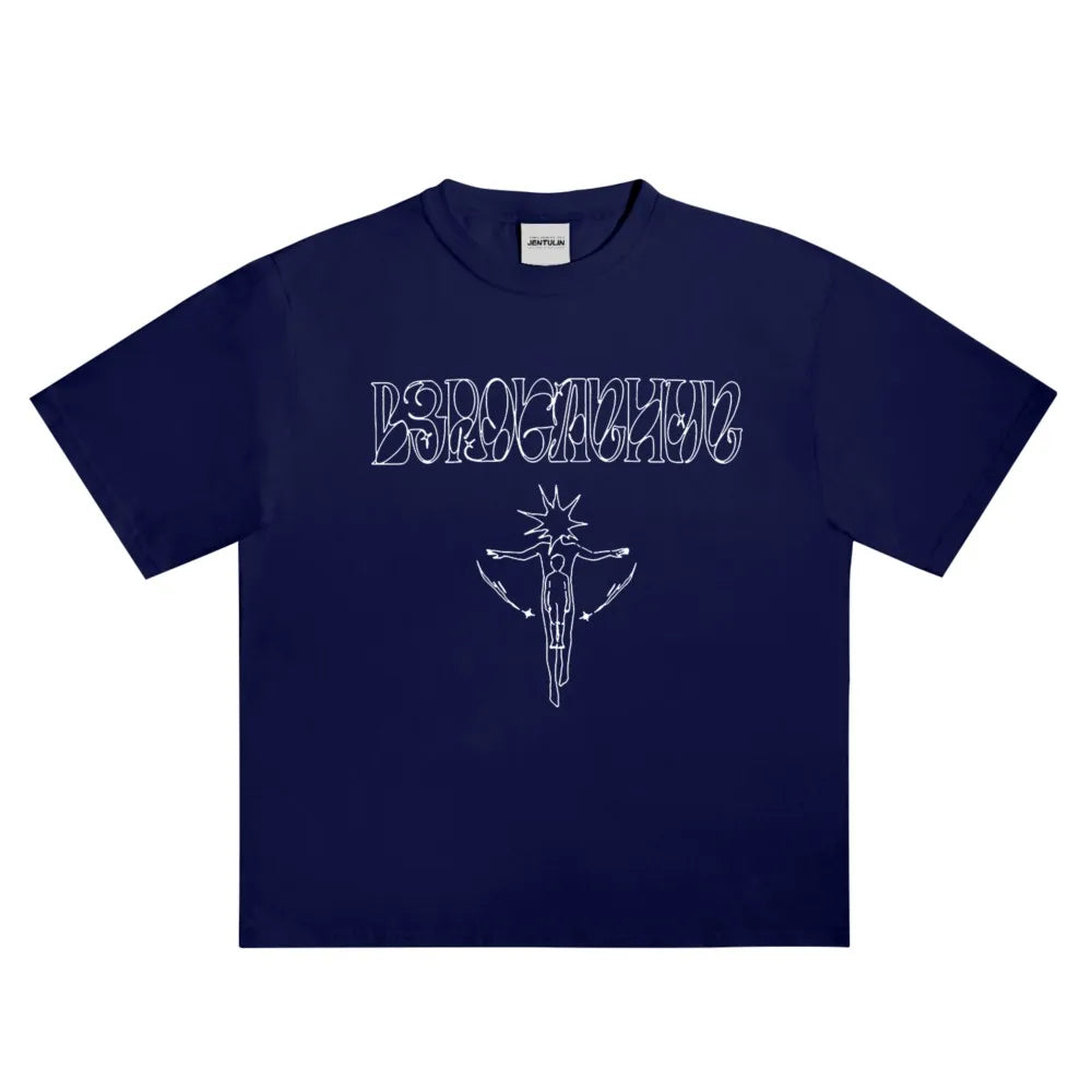 Y2K Line Graph Graphic T-Shirt