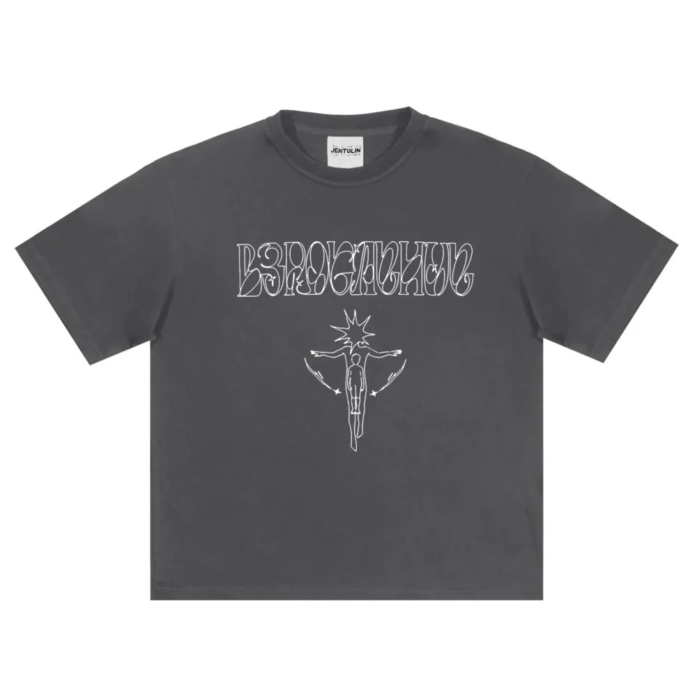 Y2K Line Graph Graphic T-Shirt