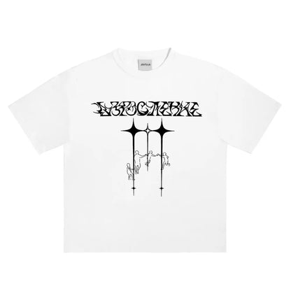 Y2K Line Graph Graphic T-Shirt