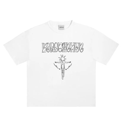 Y2K Line Graph Graphic T-Shirt