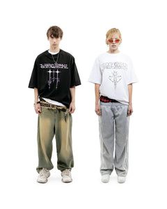 Y2K Line Graph Graphic T-Shirt