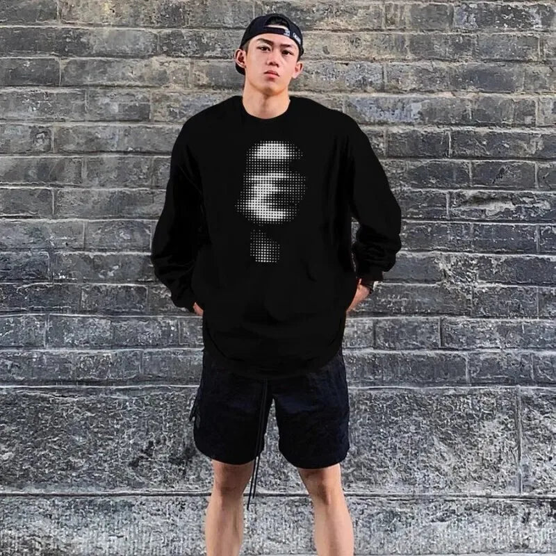 Y2K Long Sleeve Faces Graphic Top T-Shirt