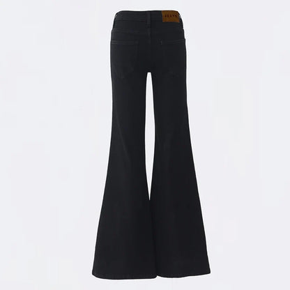 Y2K Low Waist Black Flare Jeans