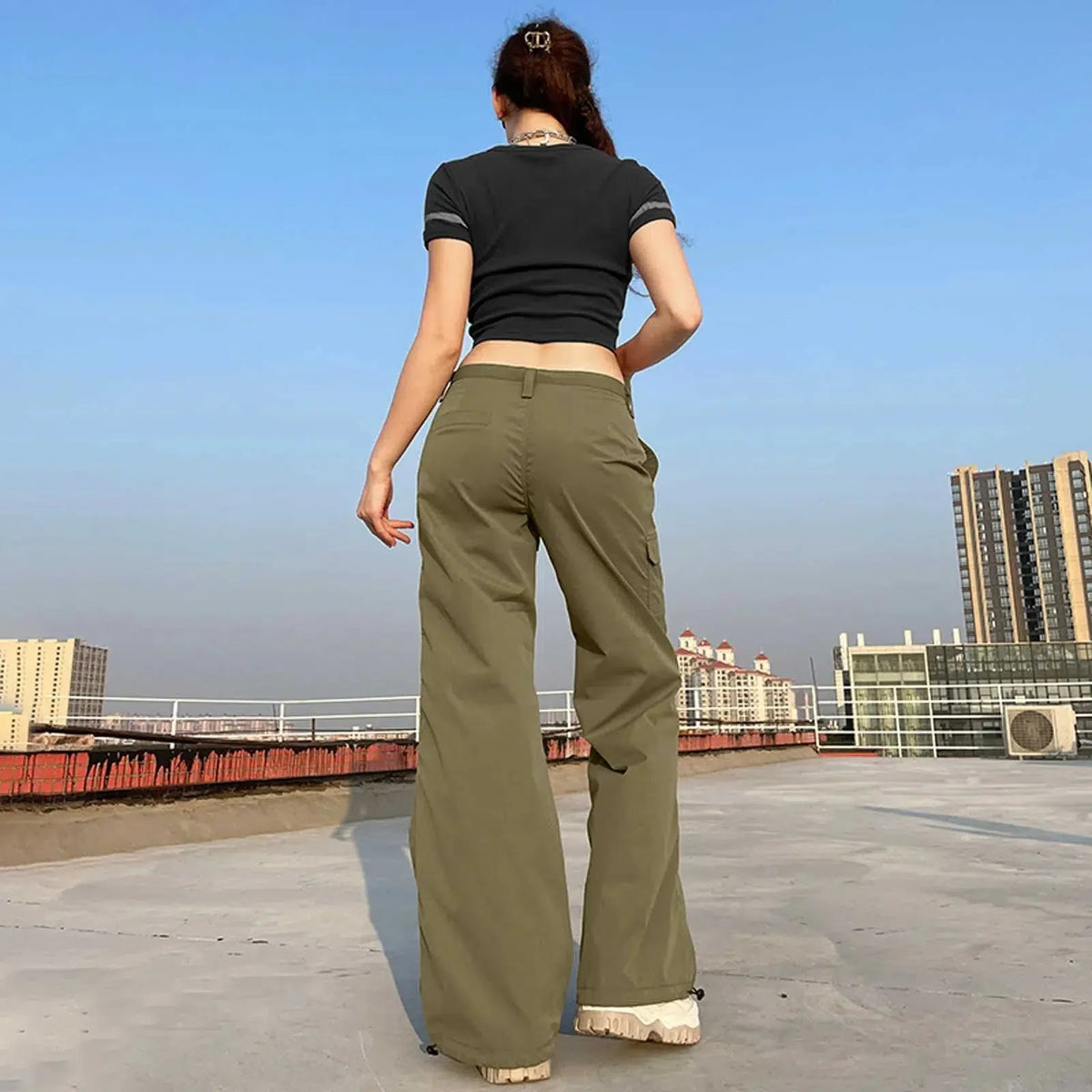 Y2K Low Waist Cargo Trousers