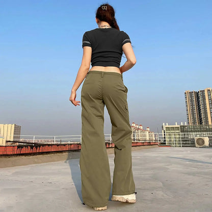 Y2K Low Waist Cargo Trousers