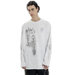 Y2K Memento Balance Graphic Long Sleeve Top