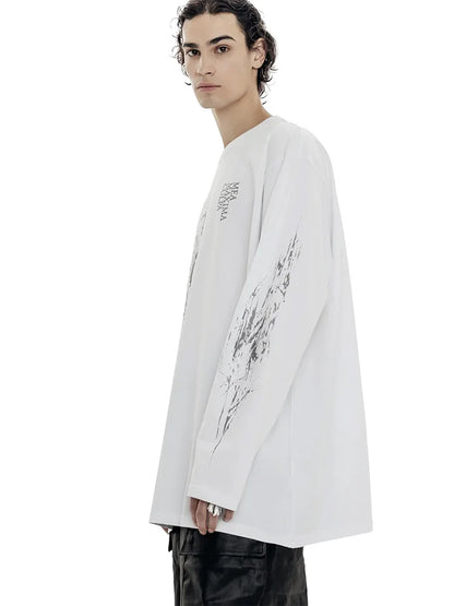 Y2K Memento Balance Graphic Long Sleeve Top