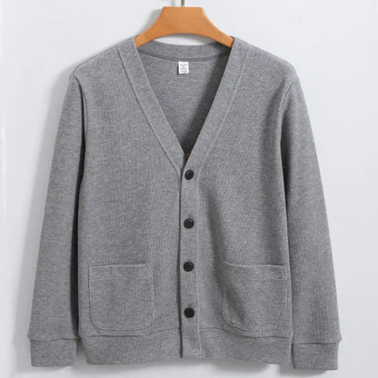 Y2K Mens Knitted Button Up Sweater Cardigan