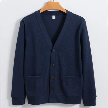 Y2K Mens Knitted Button Up Sweater Cardigan