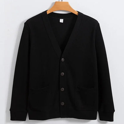 Y2K Mens Knitted Button Up Sweater Cardigan