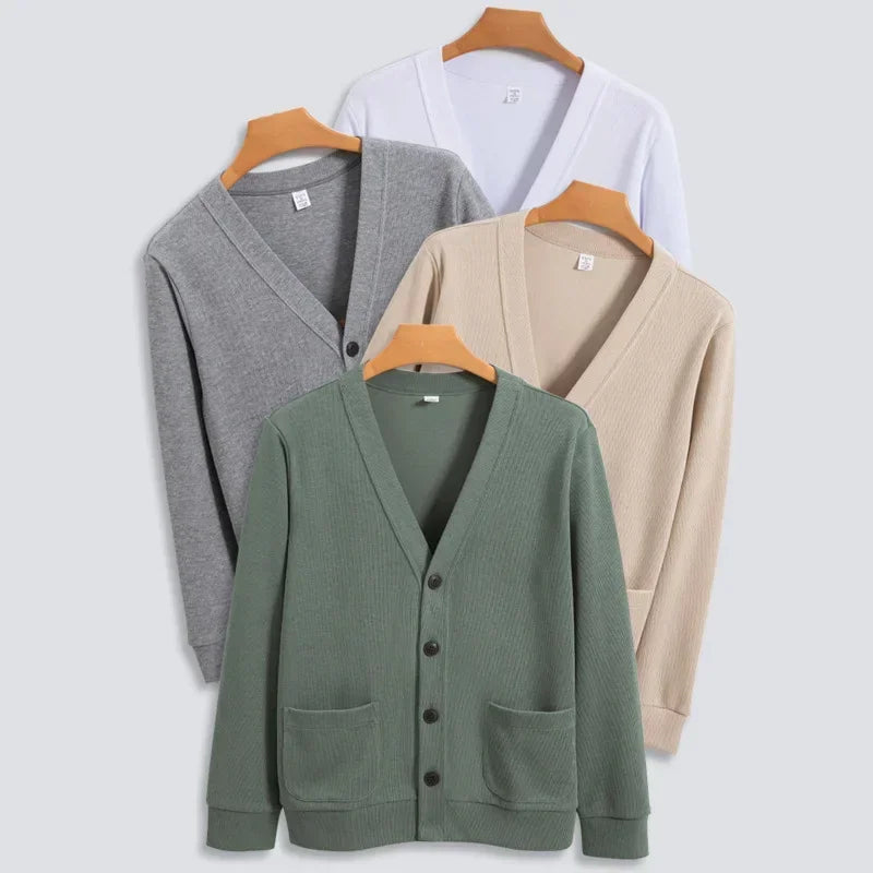Y2K Mens Knitted Button Up Sweater Cardigan