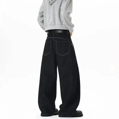 Y2K Metal Buckle Zip Wide Leg Jeans