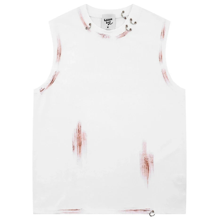 Y2K Metal Ring Tank Top Vest