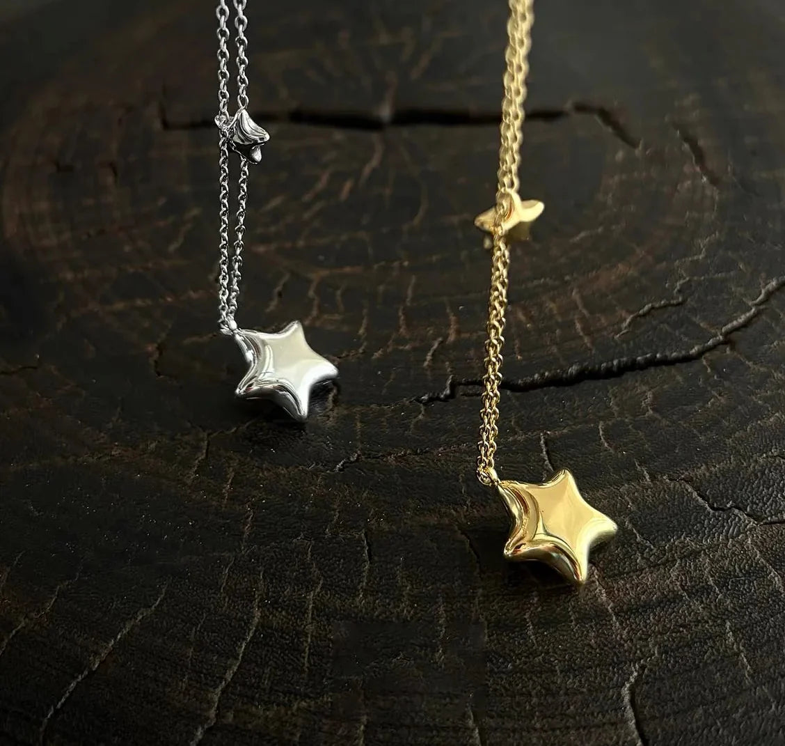 Y2K Minimalist 3D Star Pendant