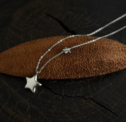 Y2K Minimalist 3D Star Pendant