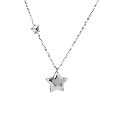 Y2K Minimalist 3D Star Pendant