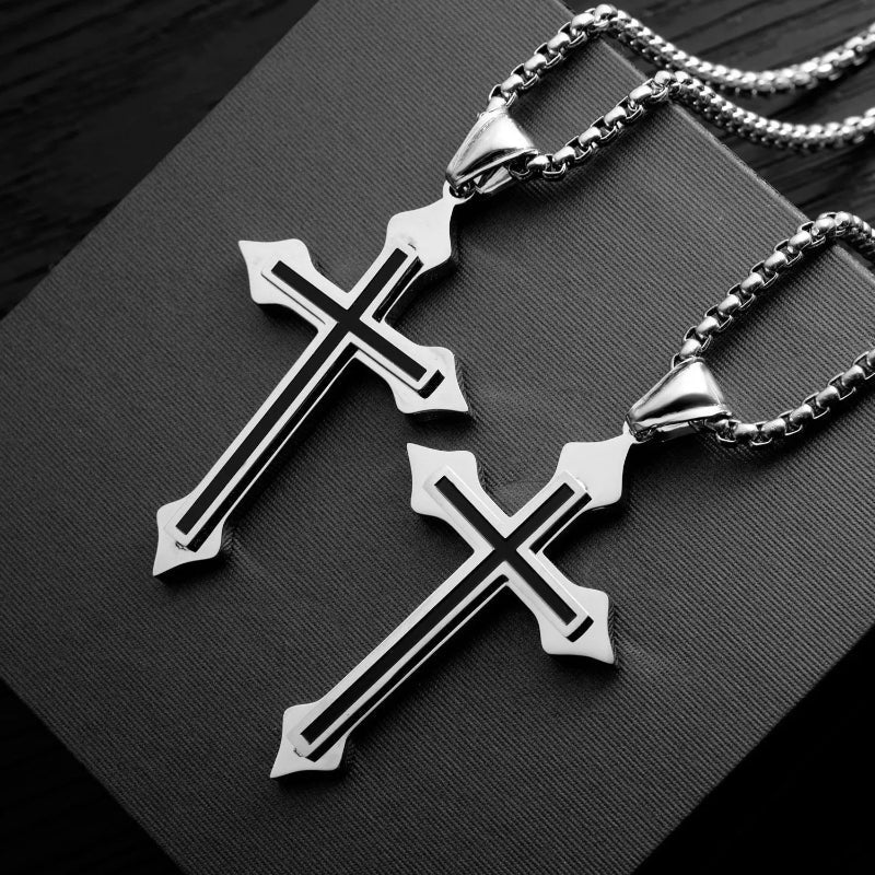 Y2K Minimalist Cross Pendant Necklace