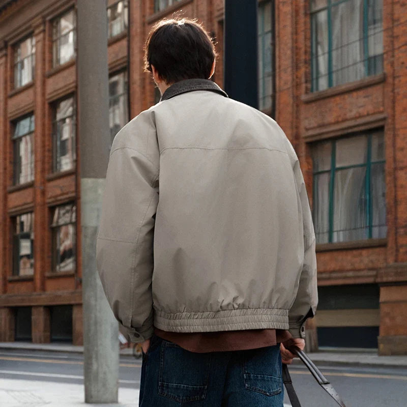 Y2K Mock Two-Piece Bomber Jacket