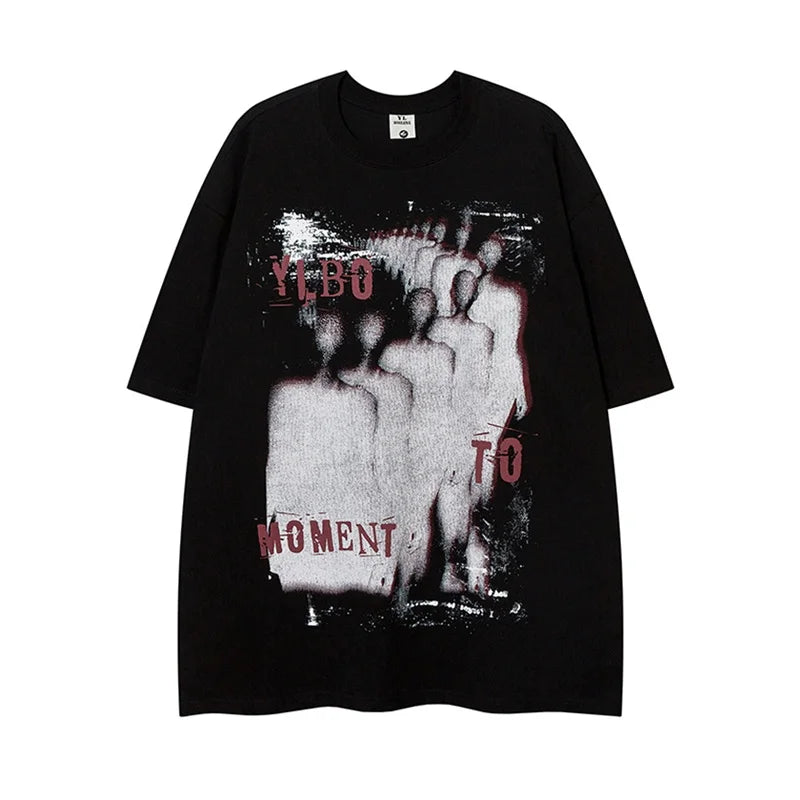 Y2K Momentary Movement Graphic T-Shirt