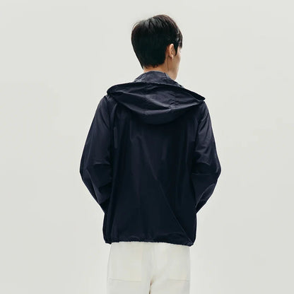Y2K Nautical Sporty Hooded Windbreaker Jacket