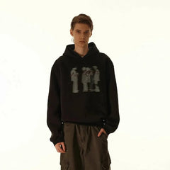Y2K No Regrets Graphic Baggy Hoodie