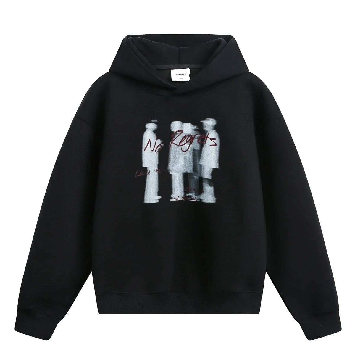 Y2K No Regrets Graphic Baggy Hoodie