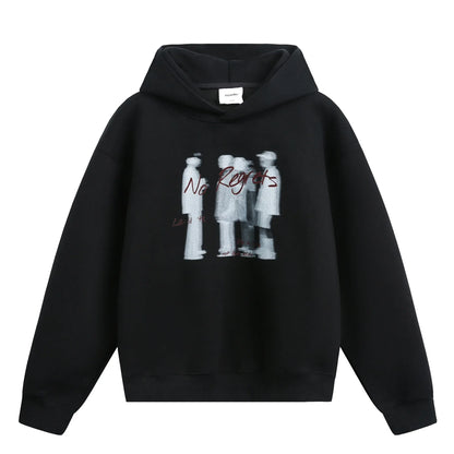 Y2K No Regrets Graphic Baggy Hoodie