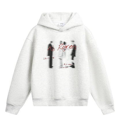 Y2K No Regrets Graphic Baggy Hoodie