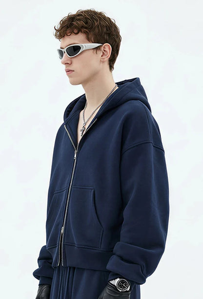 Y2K Origin 345gsm Boxy Fit Zip Up Hoodie