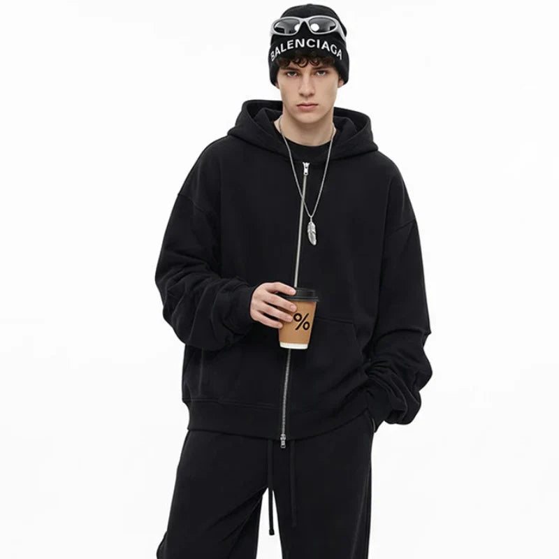 Y2K Origin 345gsm Boxy Fit Zip Up Hoodie
