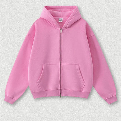 Y2K Origin 345gsm Boxy Fit Zip Up Hoodie
