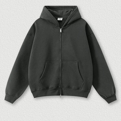 Y2K Origin 345gsm Boxy Fit Zip Up Hoodie